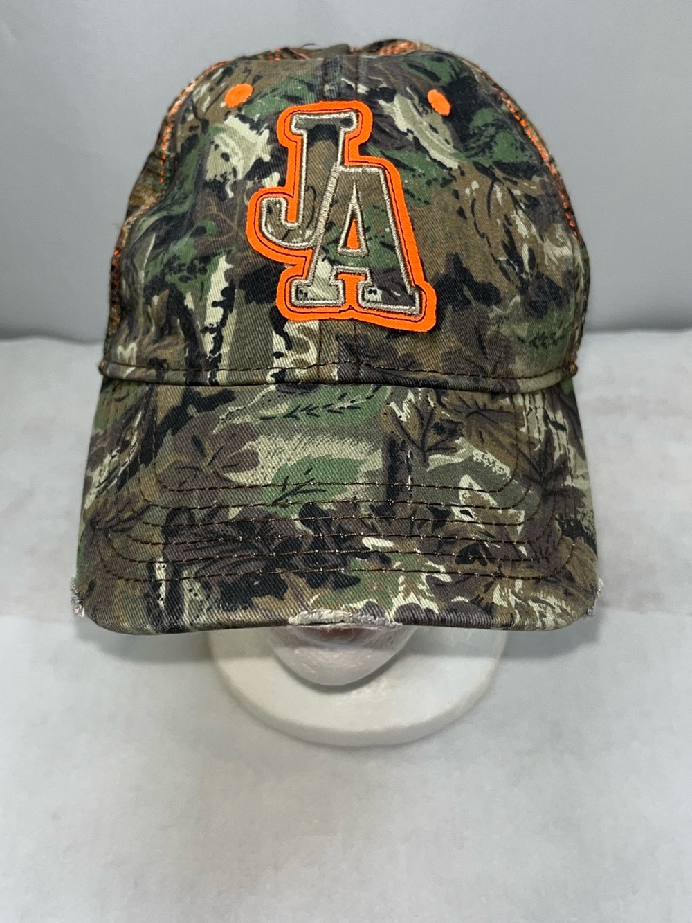 Jason Aldean Mens Camo Mesh Snapback Embroidered JA Logo Trucker Hat Cap